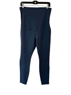 Pact On the Go Maternity Leggings M French navy over belly organic cotton NWOT